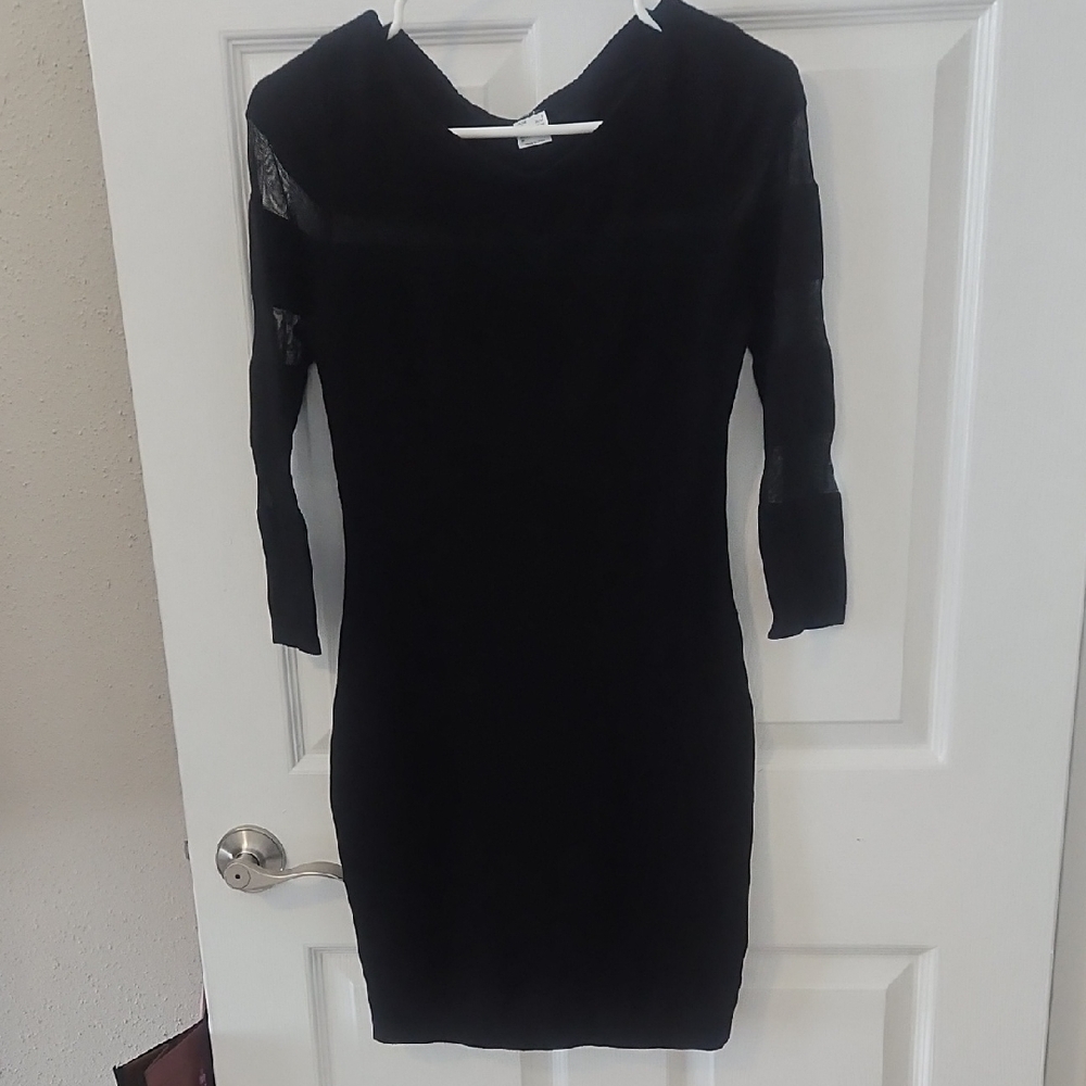 VENUS Black Long Sleeve Dress